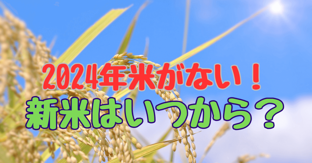 【2024年】米不足はいつまで？解消時期と対策を徹底解説！新米情報も